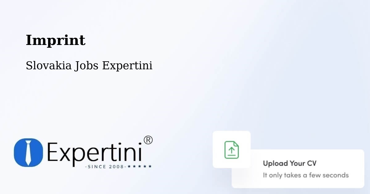 Imprint – Kavečany - Slovakia Jobs Expertini